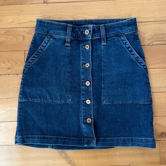J. Crew Factory | Denim button-front mini skirt - Picture 2 of 5